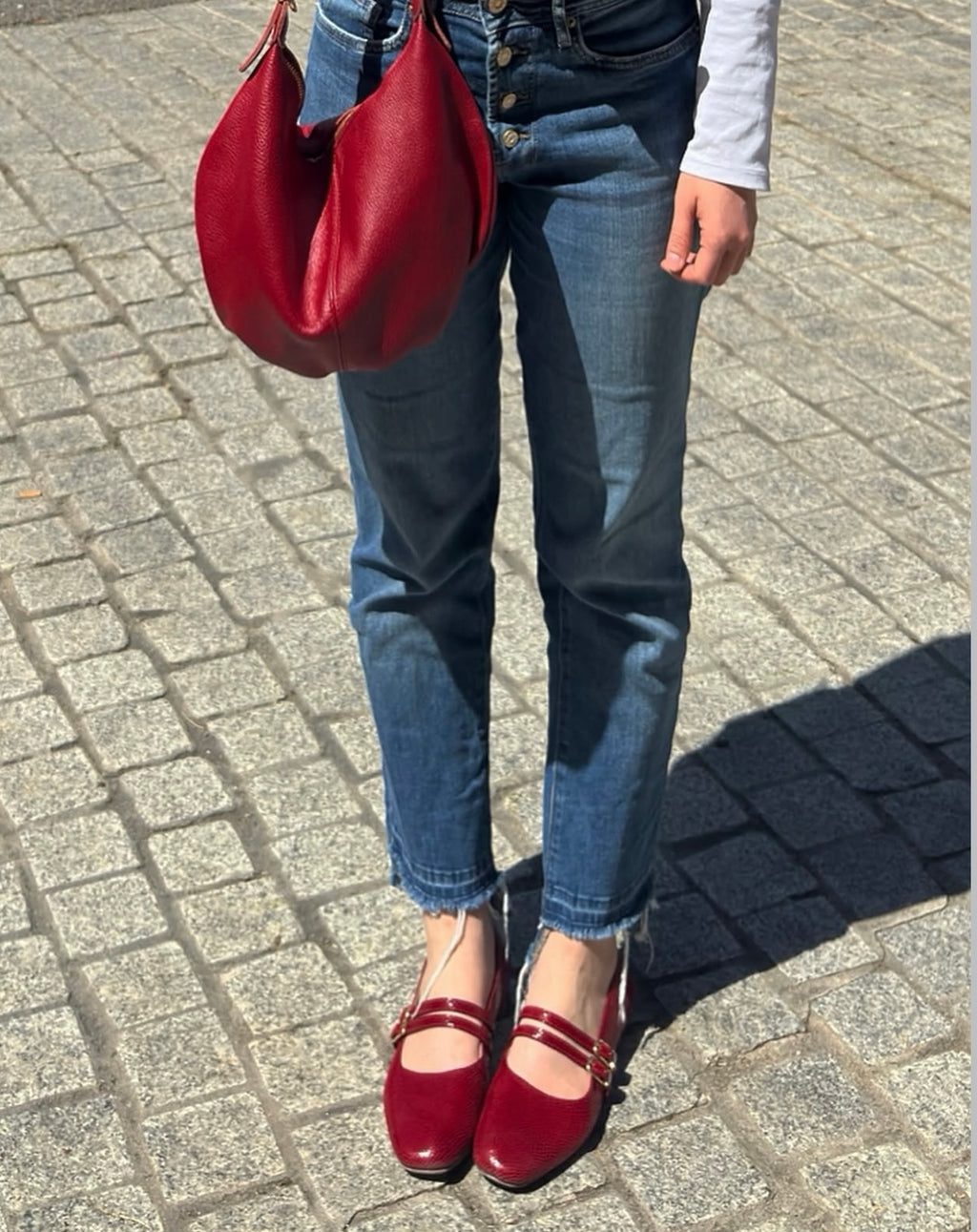 buttoned up jeans